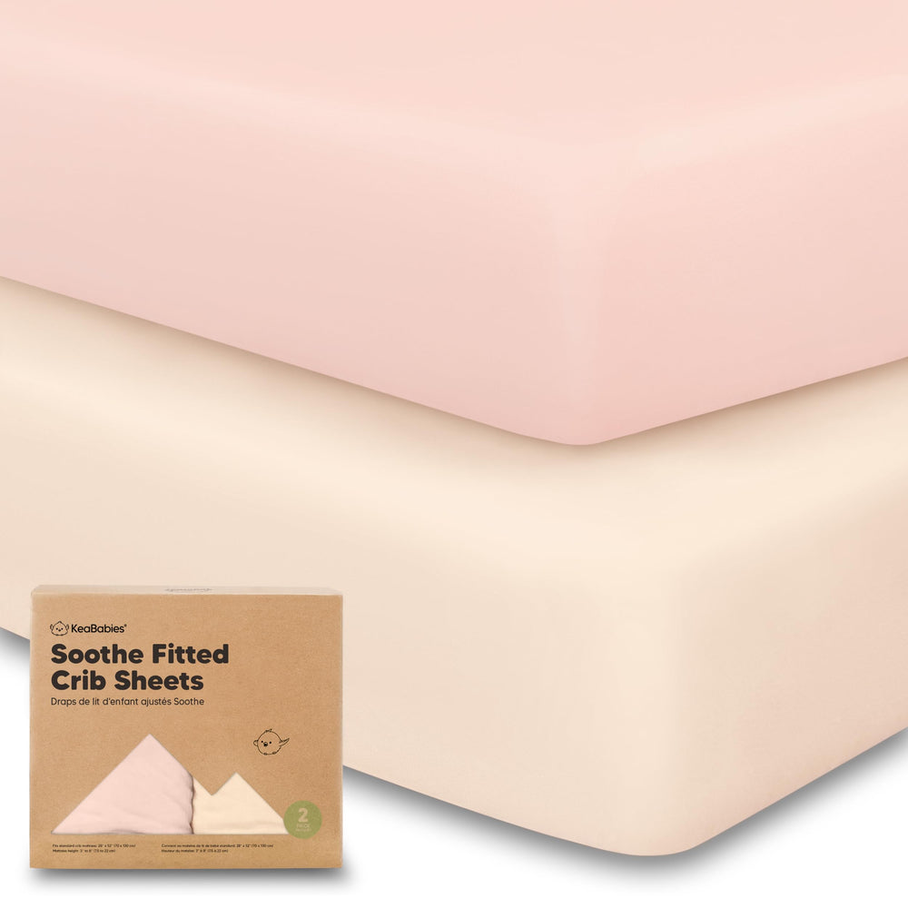 KeaBabies two-pack organic crib sheets for safe, comfortable sleep.