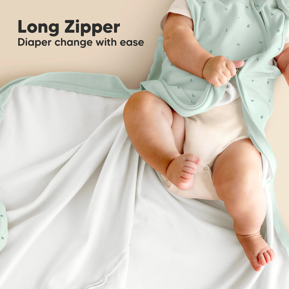 KeaBabies two-way zip sleep sack for quick diaper changes