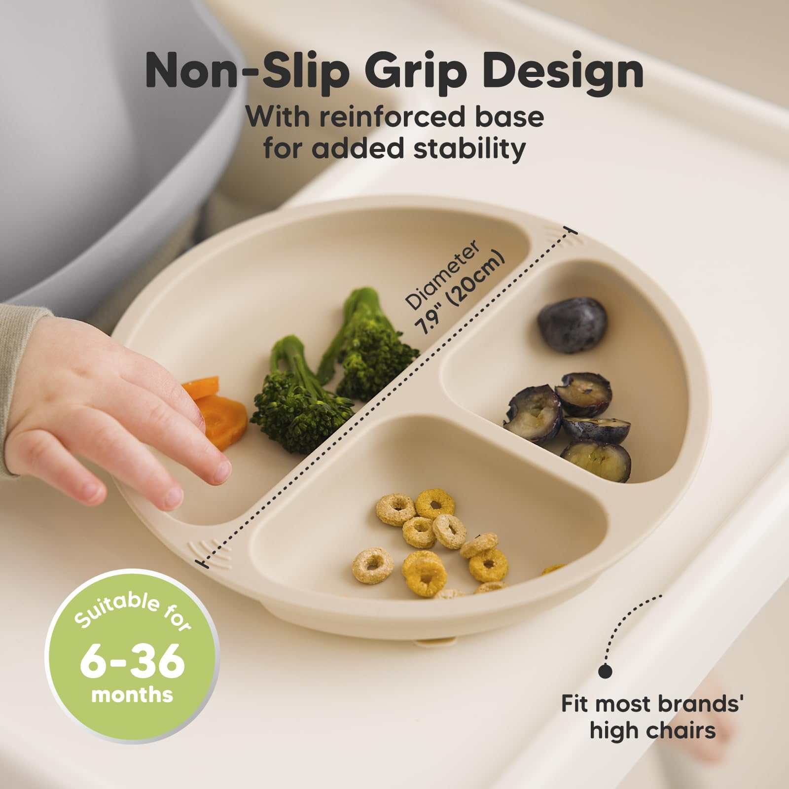 KeaBabies unbreakable silicone slate plates withstand daily use