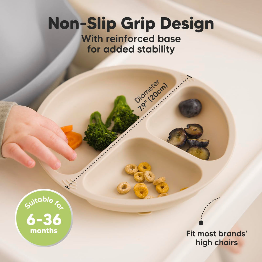 KeaBabies unbreakable silicone slate plates withstand daily use