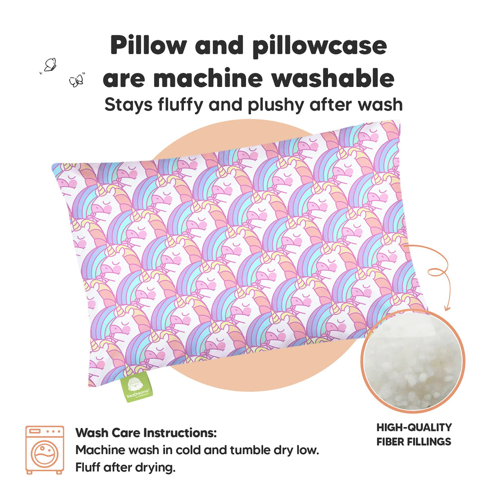 KeaBabies 13x18 pillow with breathable organic cotton cover keeps kids cool.