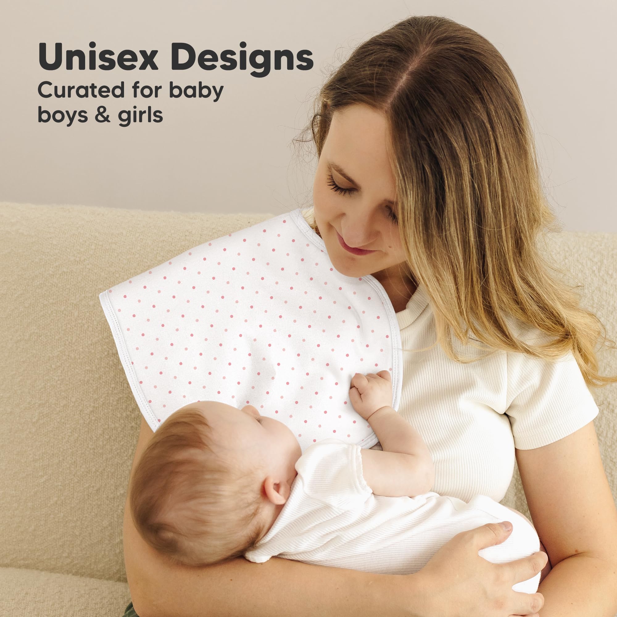 KeaBabies unisex design pairs with any outfit and bib set.