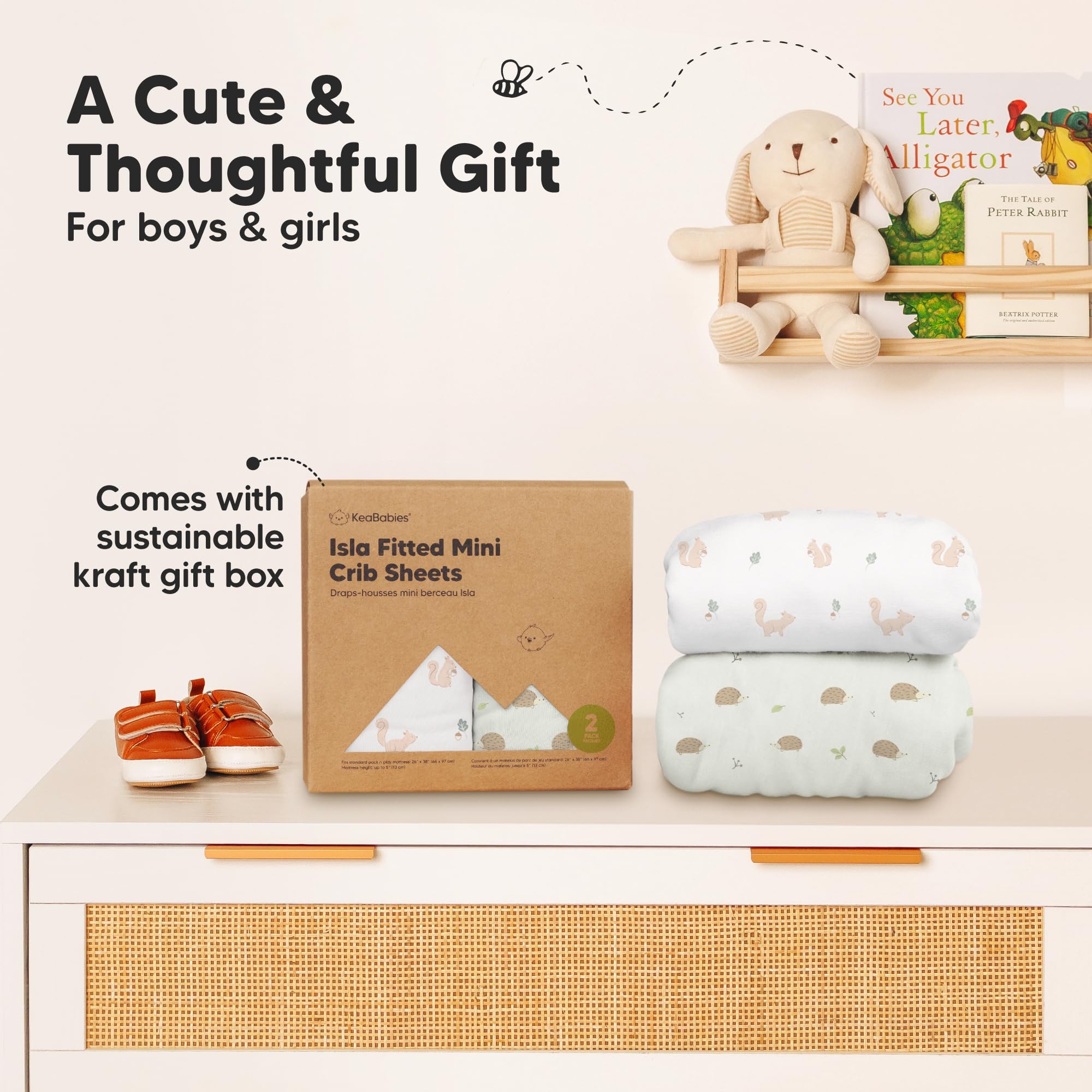 KeaBabies cozy sheets support restful playtime and nap routines.