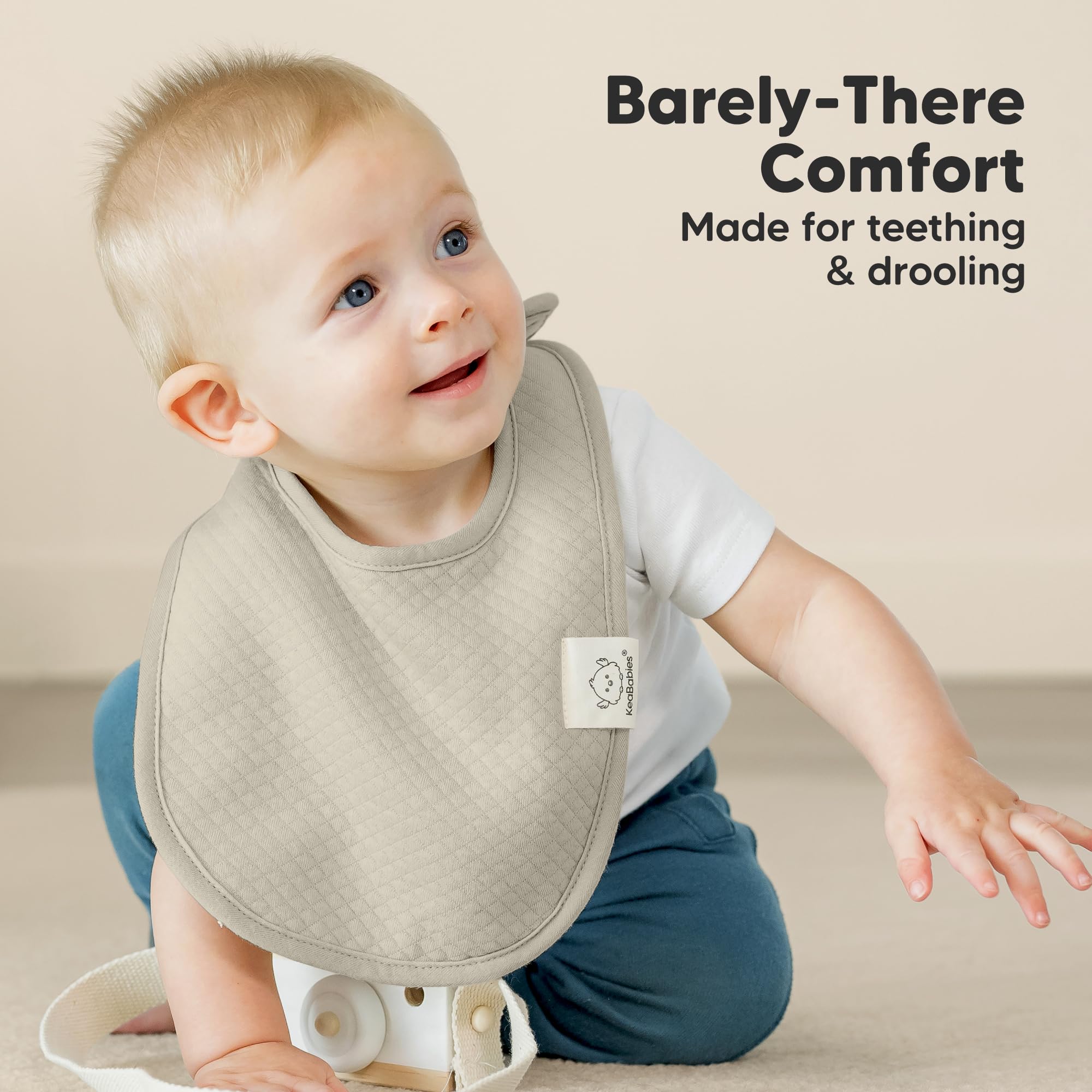 KeaBabies Urban Quin bib in gift box emphasizes ready-to-gift packaging.