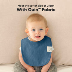 KeaBabies Urban Quin bib close-up of absorbent dual-layer fabric for drool.