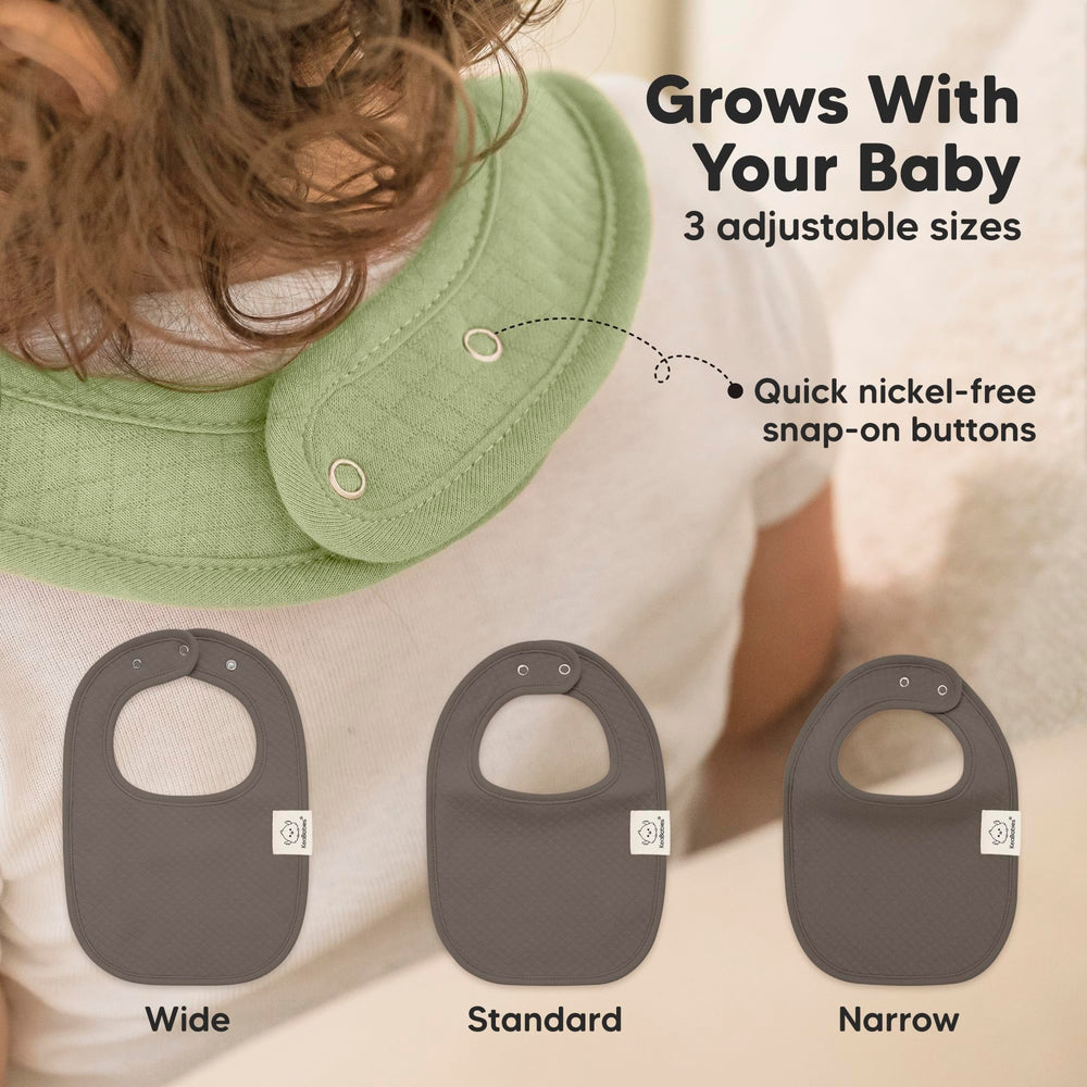 KeaBabies Urban Quin bib soft seams highlight comfortable neckline.