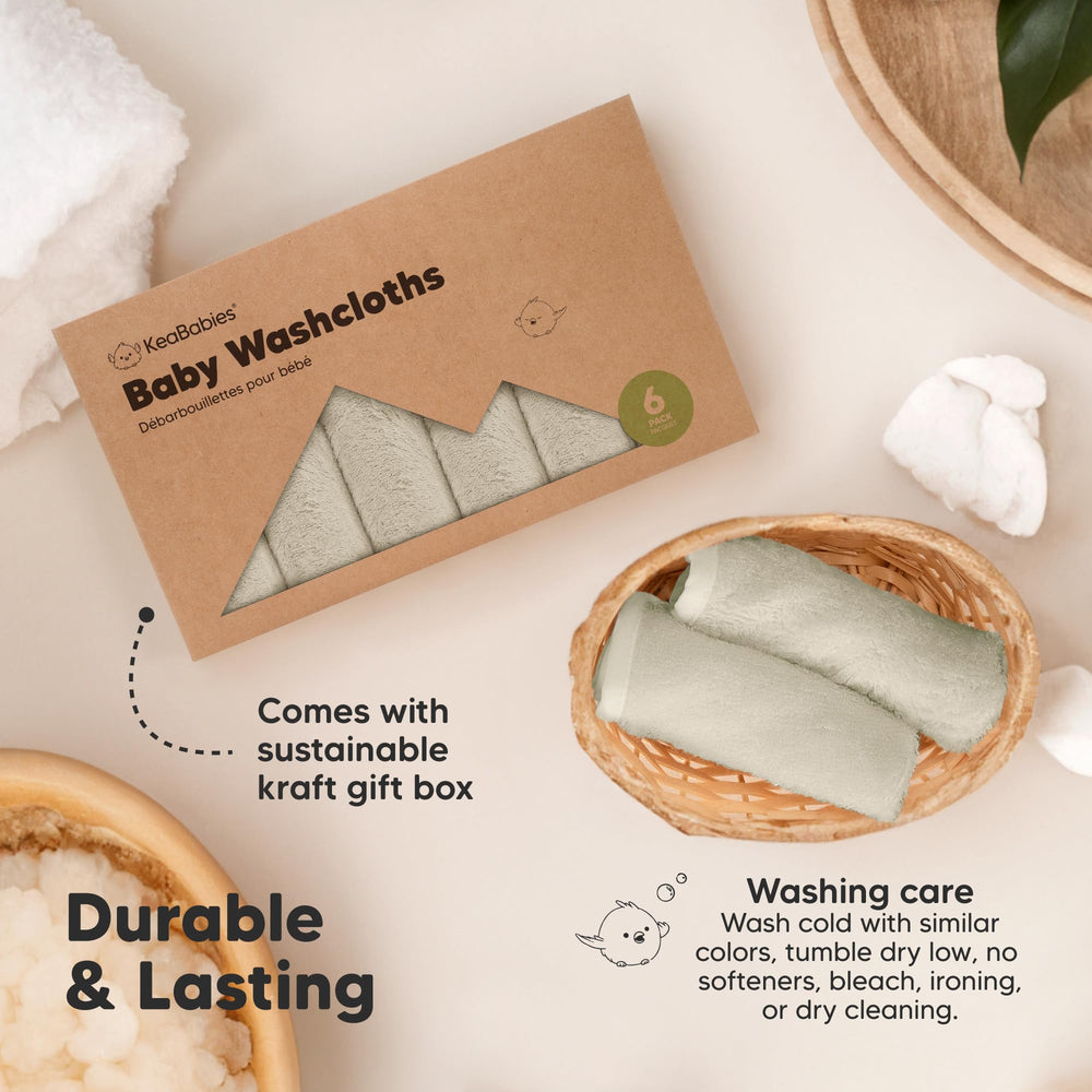 KeaBabies versatile cloths double as burp cloths and reusable face towels.