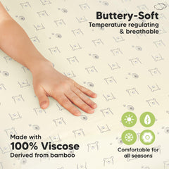KeaBabies bamboo viscose sheet is breathable and temperature-regulating for all-season comfort.