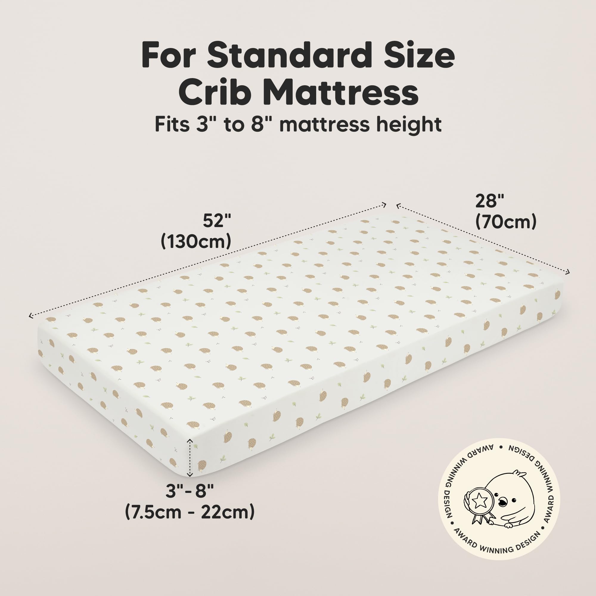 KeaBabies viscose bamboo soft baby sheets provide breathable, skin-friendly comfort