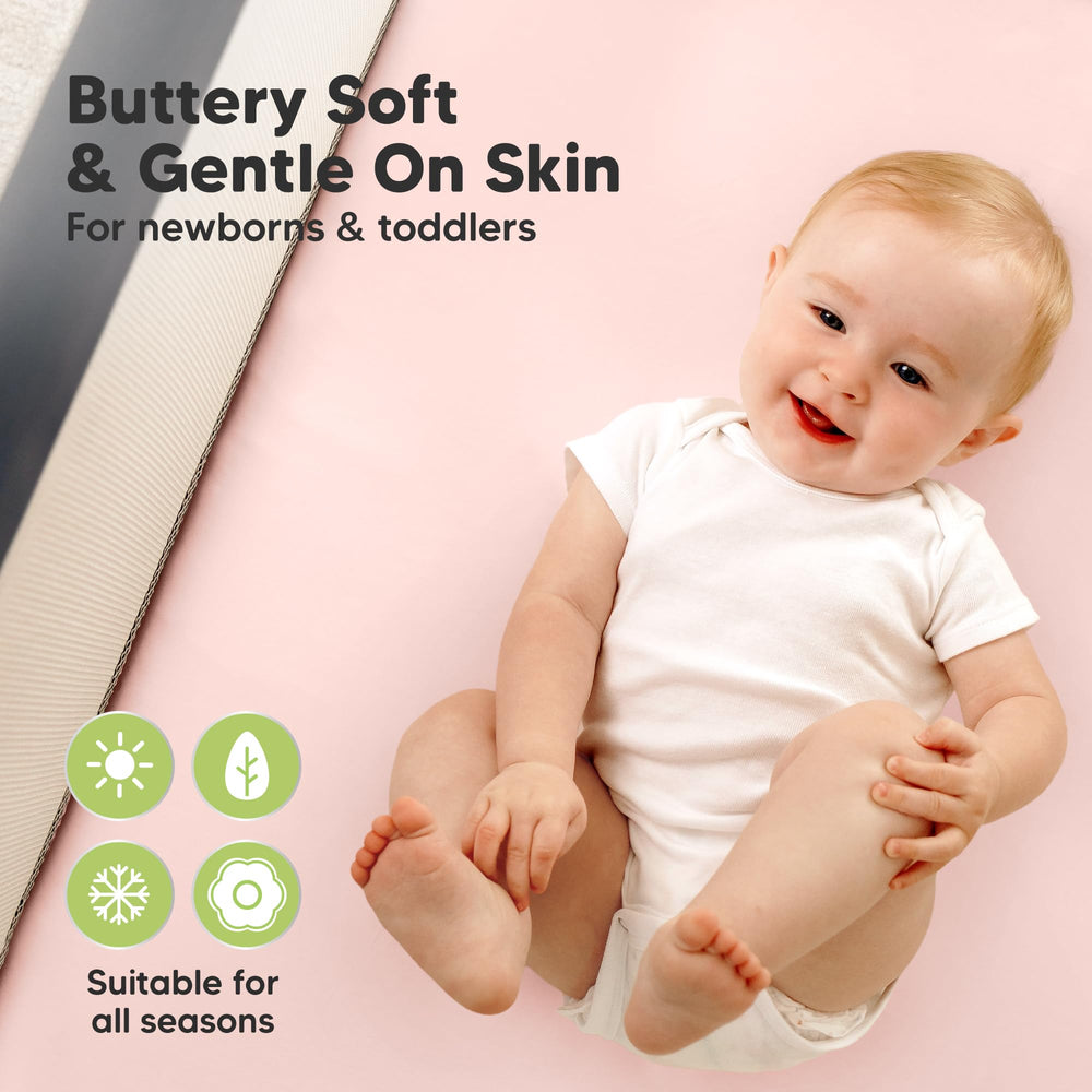 KeaBabies Viscose from bamboo provides ultra-soft touch for baby's skin.