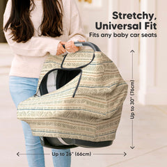 KeaBabies Warmzy full privacy cover shields baby from onlookers during travel.