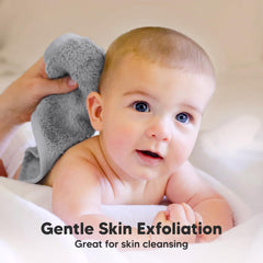 KeaBabies washcloth absorbent-lather demonstrates thick, luxurious lather ideal for newborn bath time.