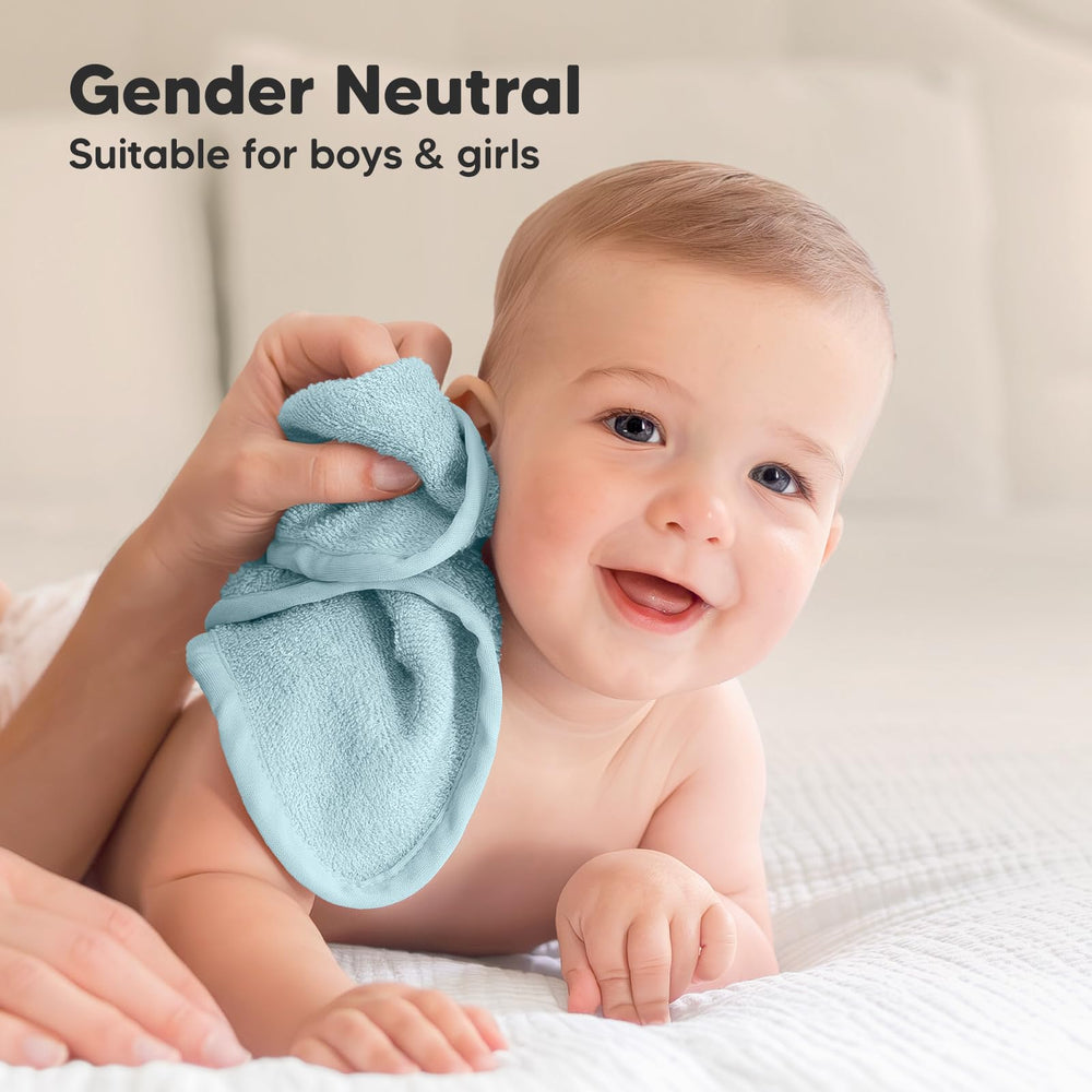 KeaBabies burp-cloth usage image shows versatile soft cloths for on-the-go care.