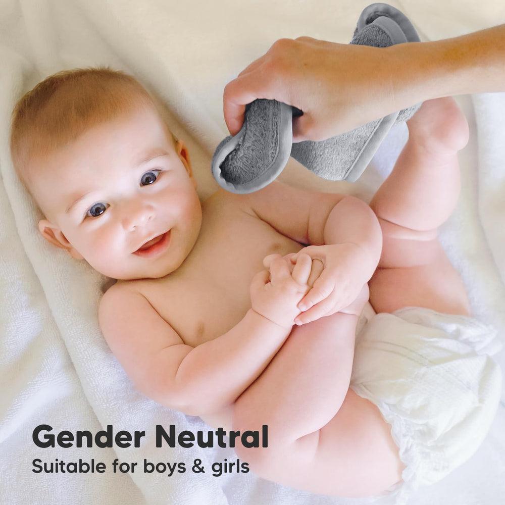 KeaBabies washcloth color-cool-gray presents modern nursery aesthetic and versatile everyday use.