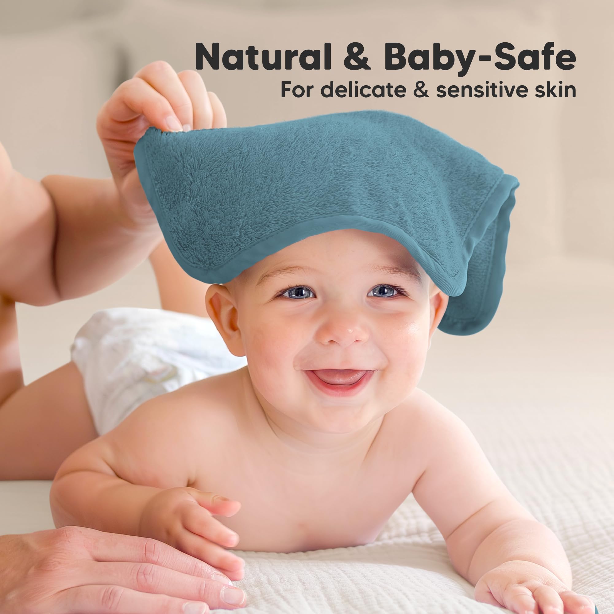 KeaBabies washcloths provide gentle exfoliation during bath for refreshed skin.