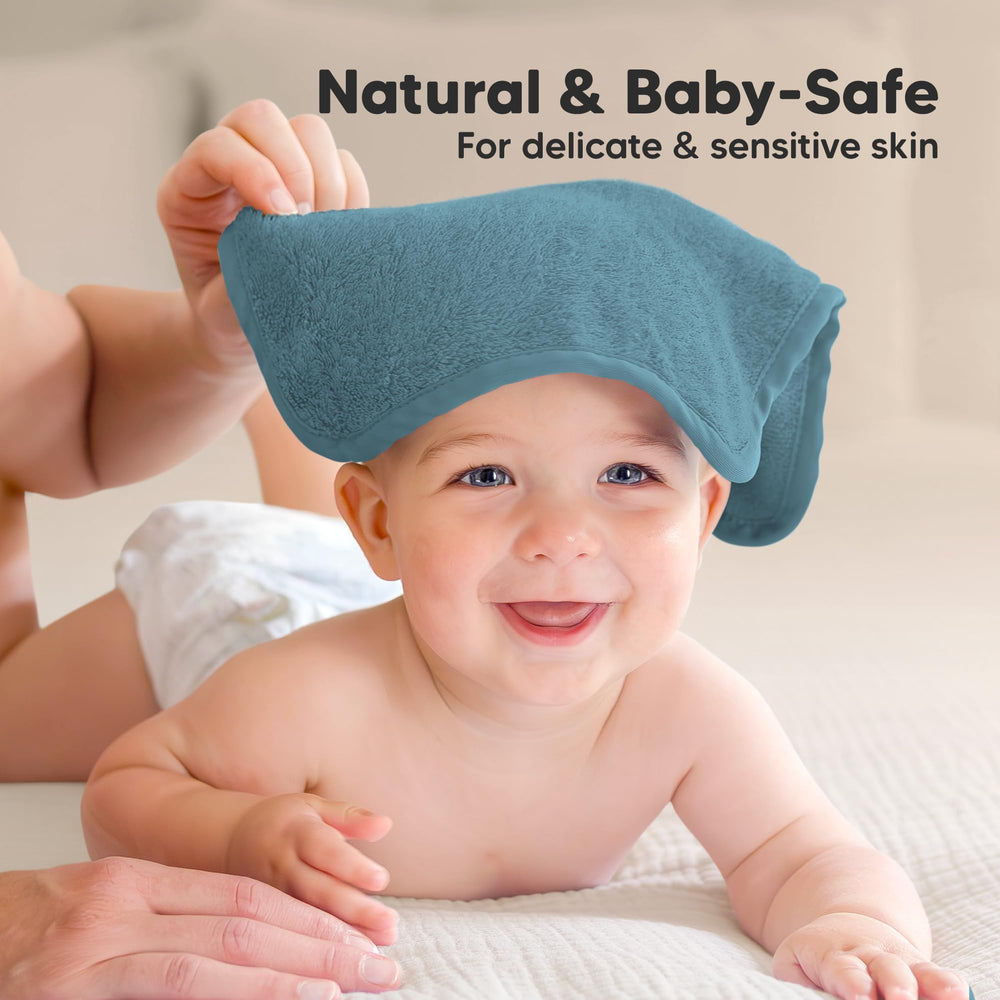 KeaBabies washcloths provide gentle exfoliation during bath for refreshed skin.