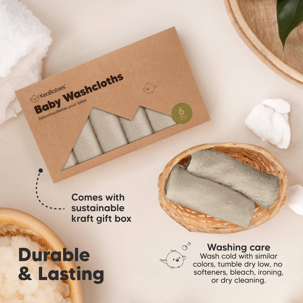 KeaBabies washcloths are machine-washable and dryer-friendly for busy homes.