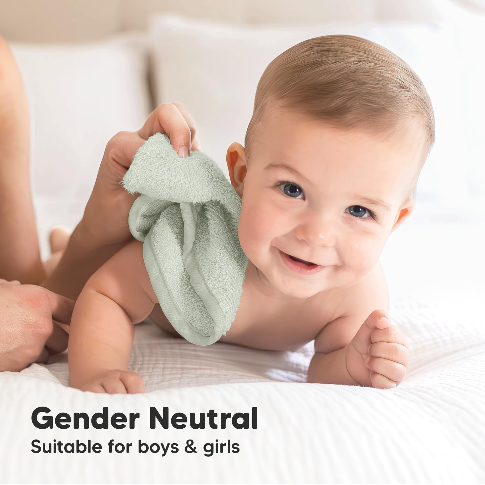KeaBabies washcloths stay soft after washing and drying cycles.