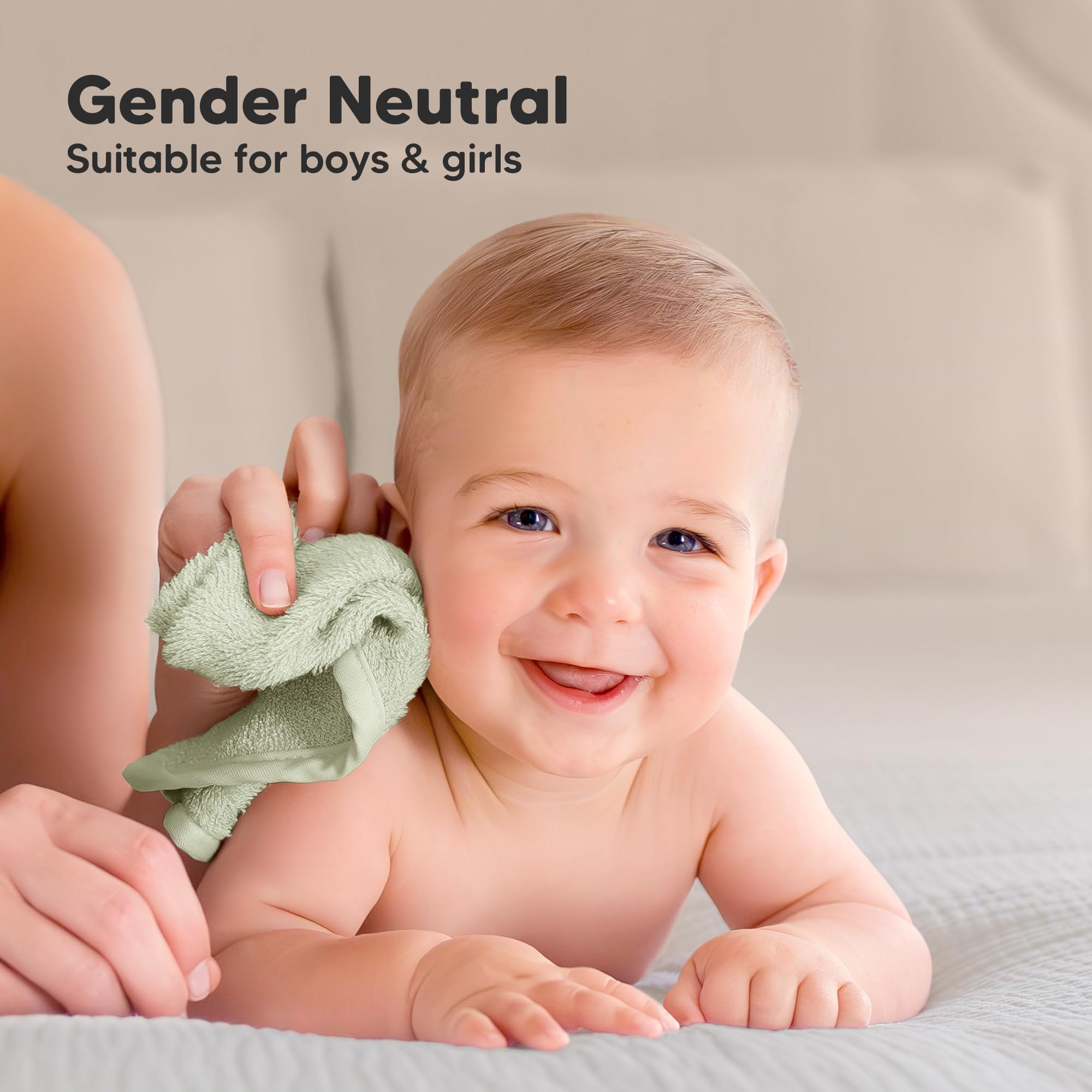 KeaBabies color-variety washcloths laid out showing soft hues for babies