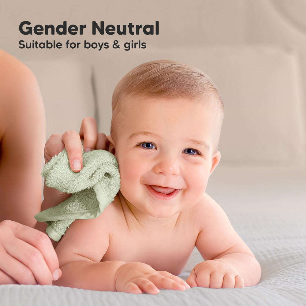 KeaBabies color-variety washcloths laid out showing soft hues for babies