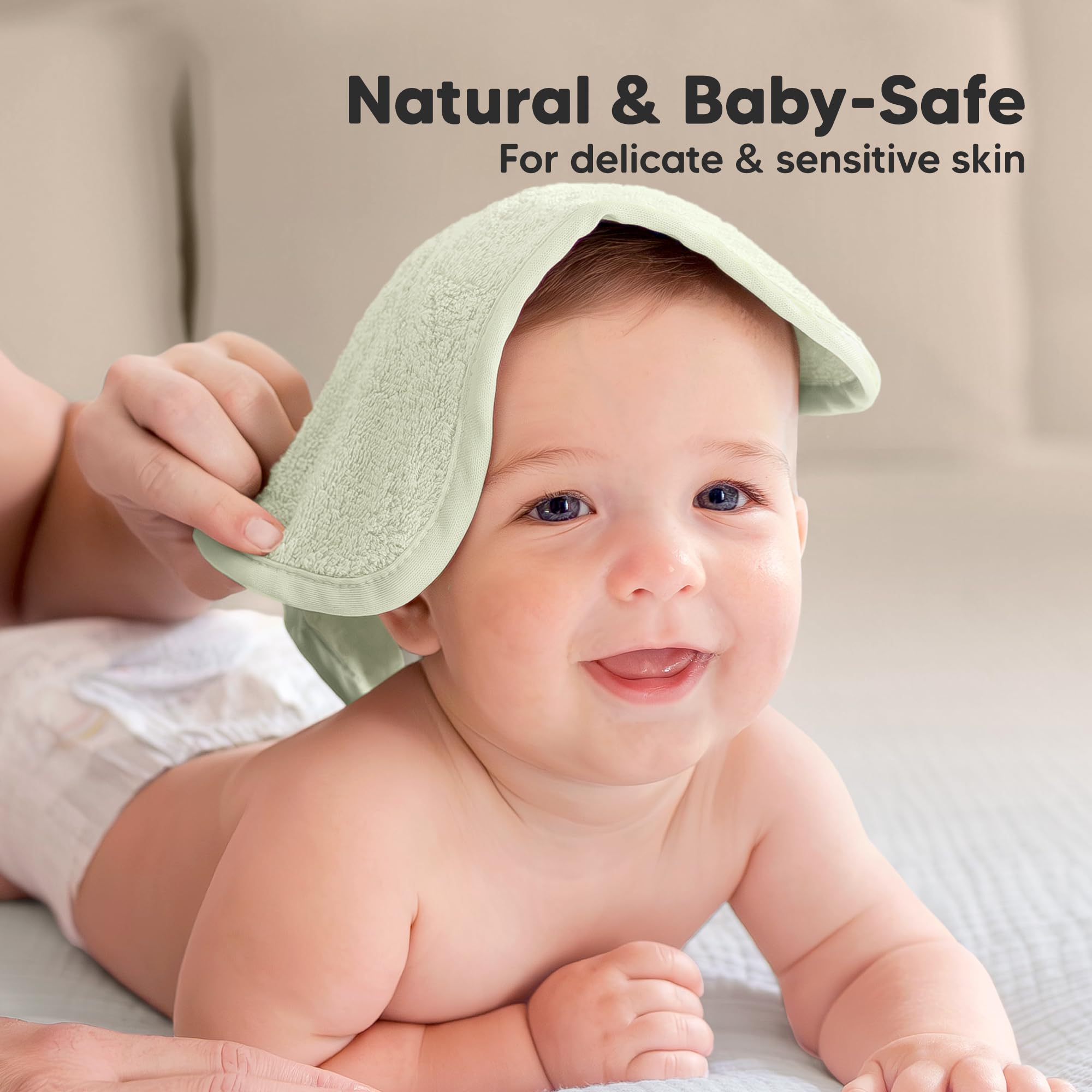 KeaBabies washcloths in tub demonstrate versatile use for bath time and cleansing
