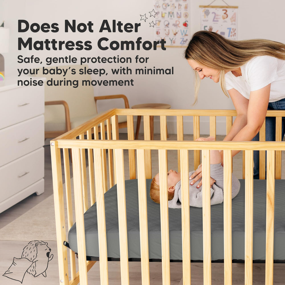 KeaBabies in-use scene shows soft quilted top and dry surface