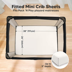 KeaBabies waterproof layer protects Graco pack n play mattress from diaper leaks.
