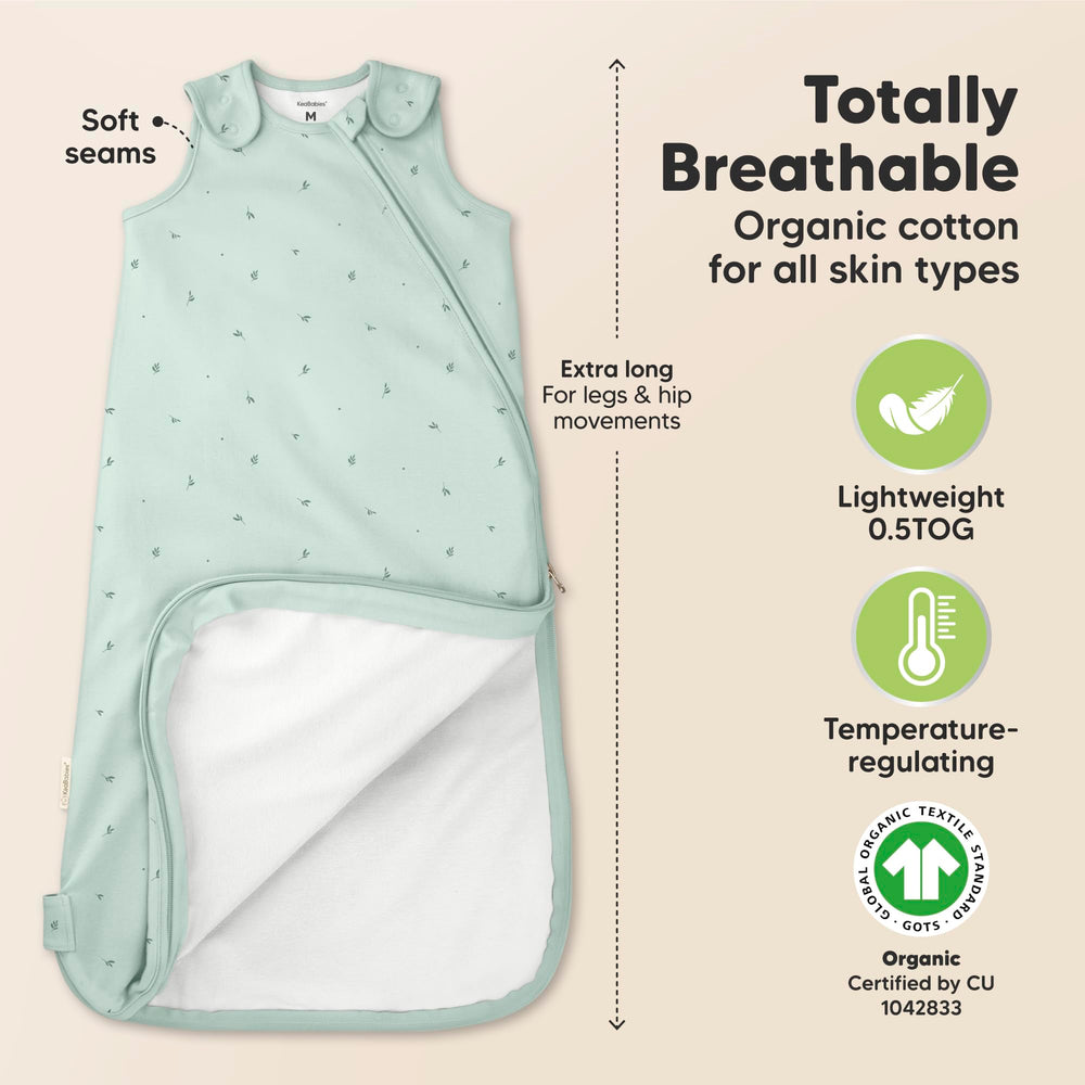 KeaBabies wearable sleep sack hip room for natural movement