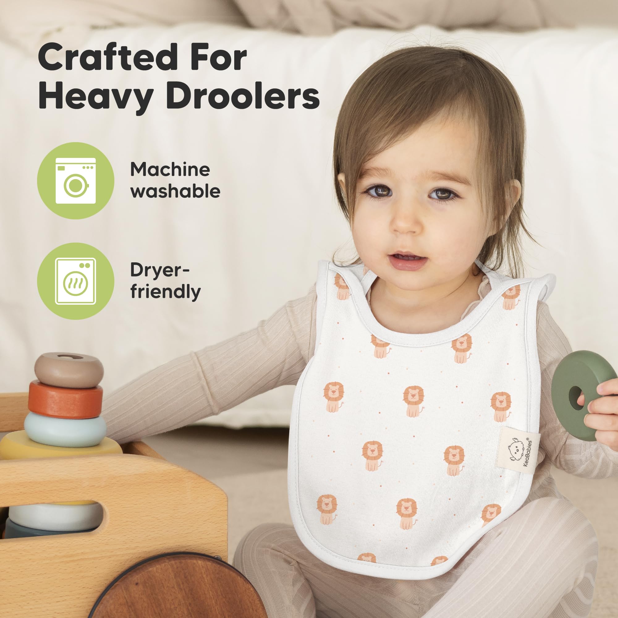 KeaBabies Wilderness bib packaging shows gift-ready presentation