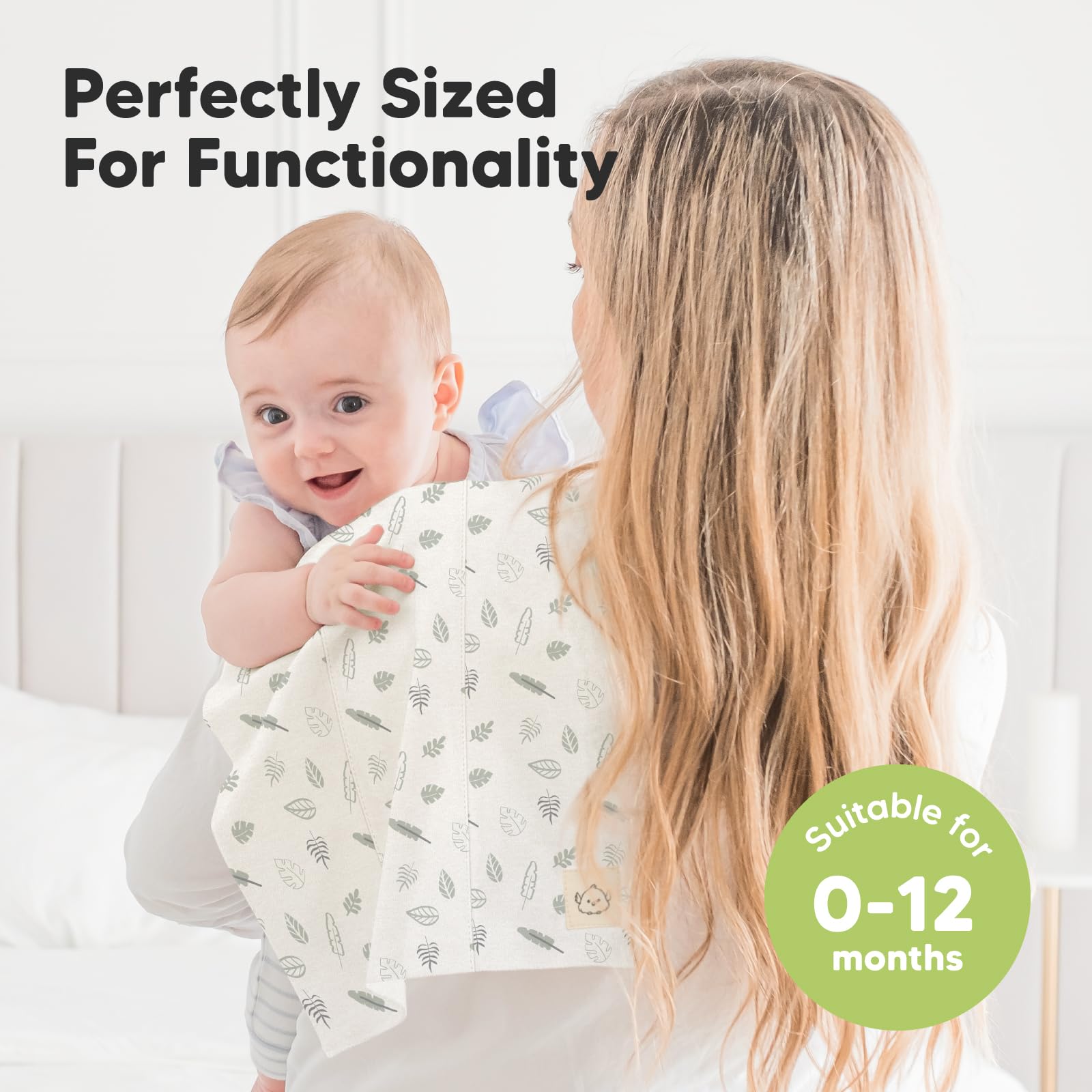 KeaBabies Wilderness burp cloths fabric close-up highlights double-layer durability.