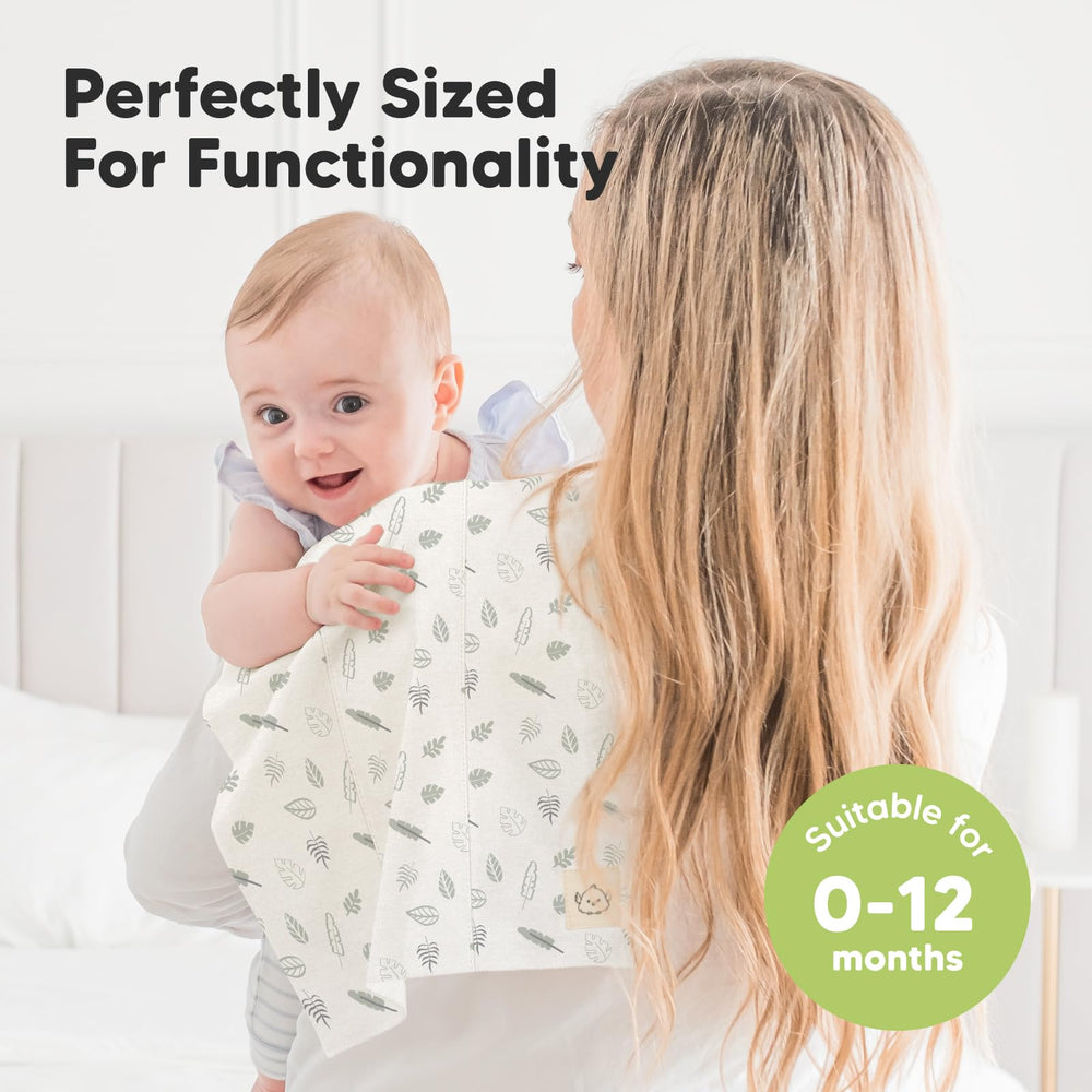 KeaBabies Wilderness burp cloths fabric close-up highlights double-layer durability.