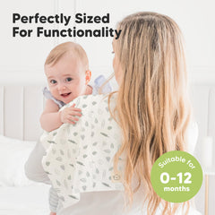 KeaBabies Wilderness burp cloths fabric close-up highlights double-layer durability.