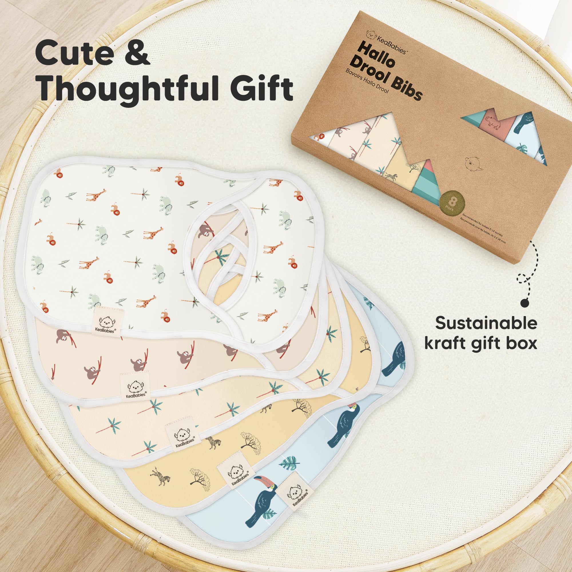 KeaBabies Wildscape gift box presented as a practical newborn essential