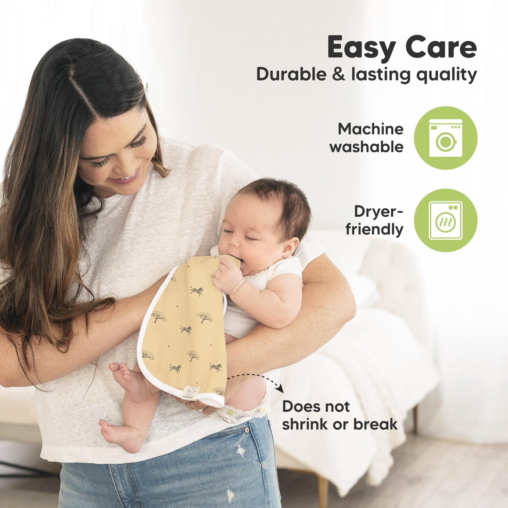 KeaBabies Wildscape mealtime spill burp cloth catching dribbles