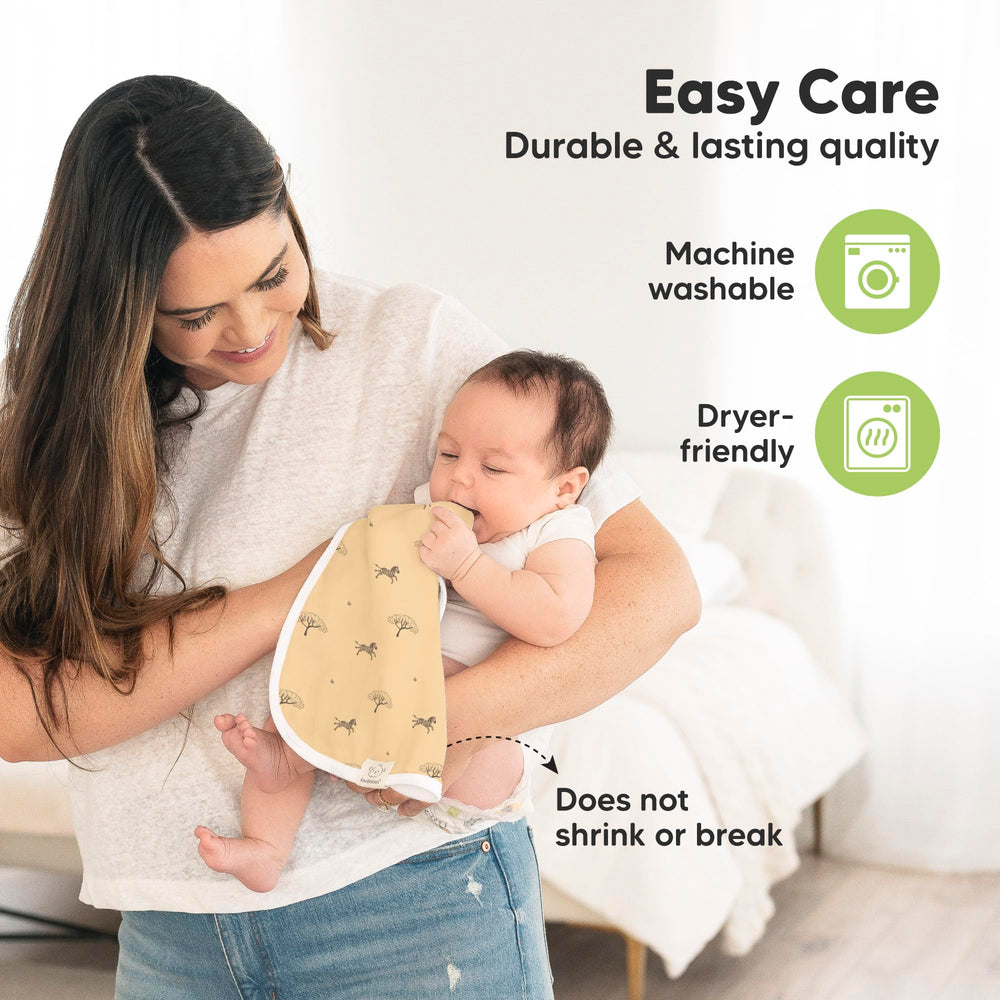 KeaBabies Wildscape mealtime spill burp cloth catching dribbles