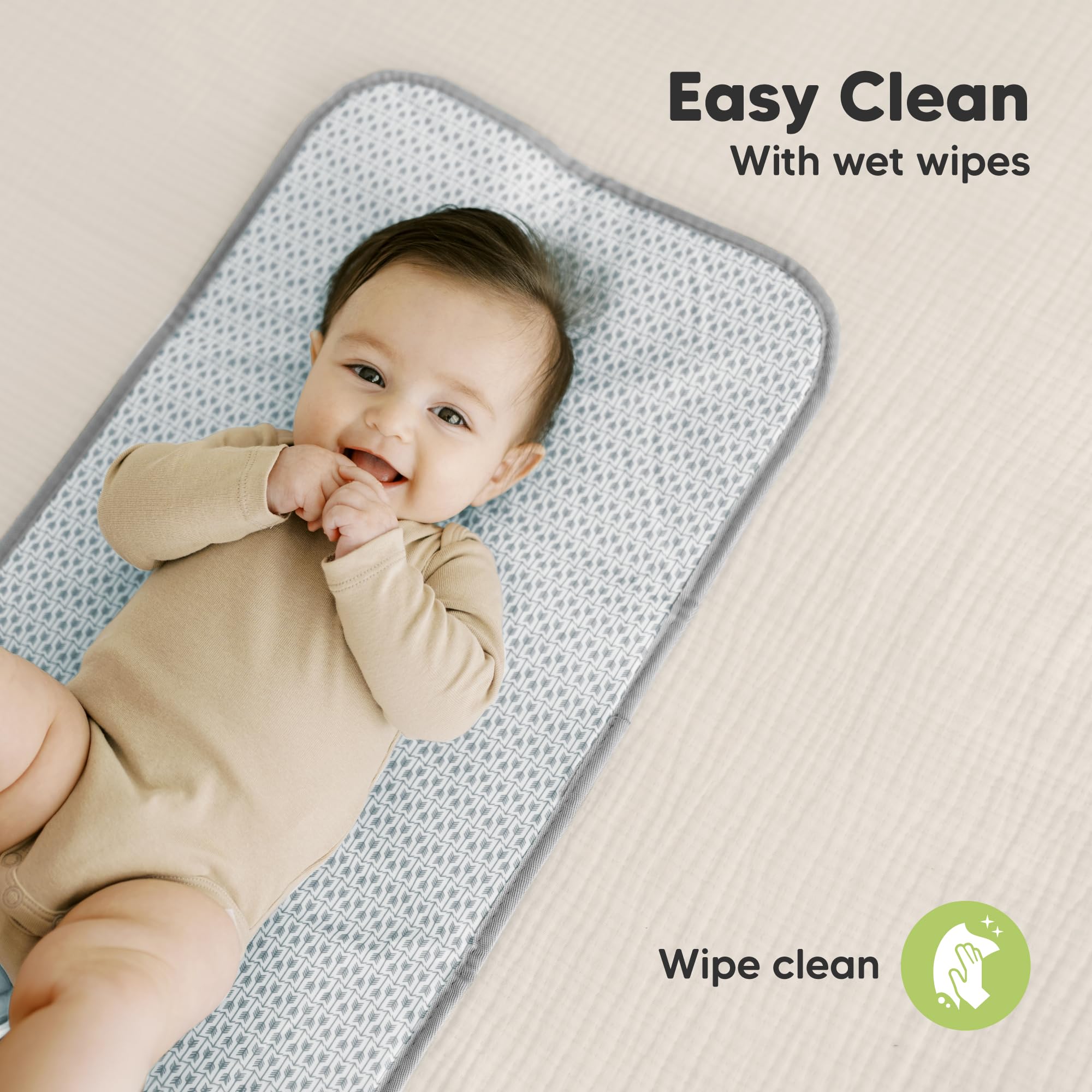 KeaBabies wipe-clean surface supports fast sanitation between diaper changes