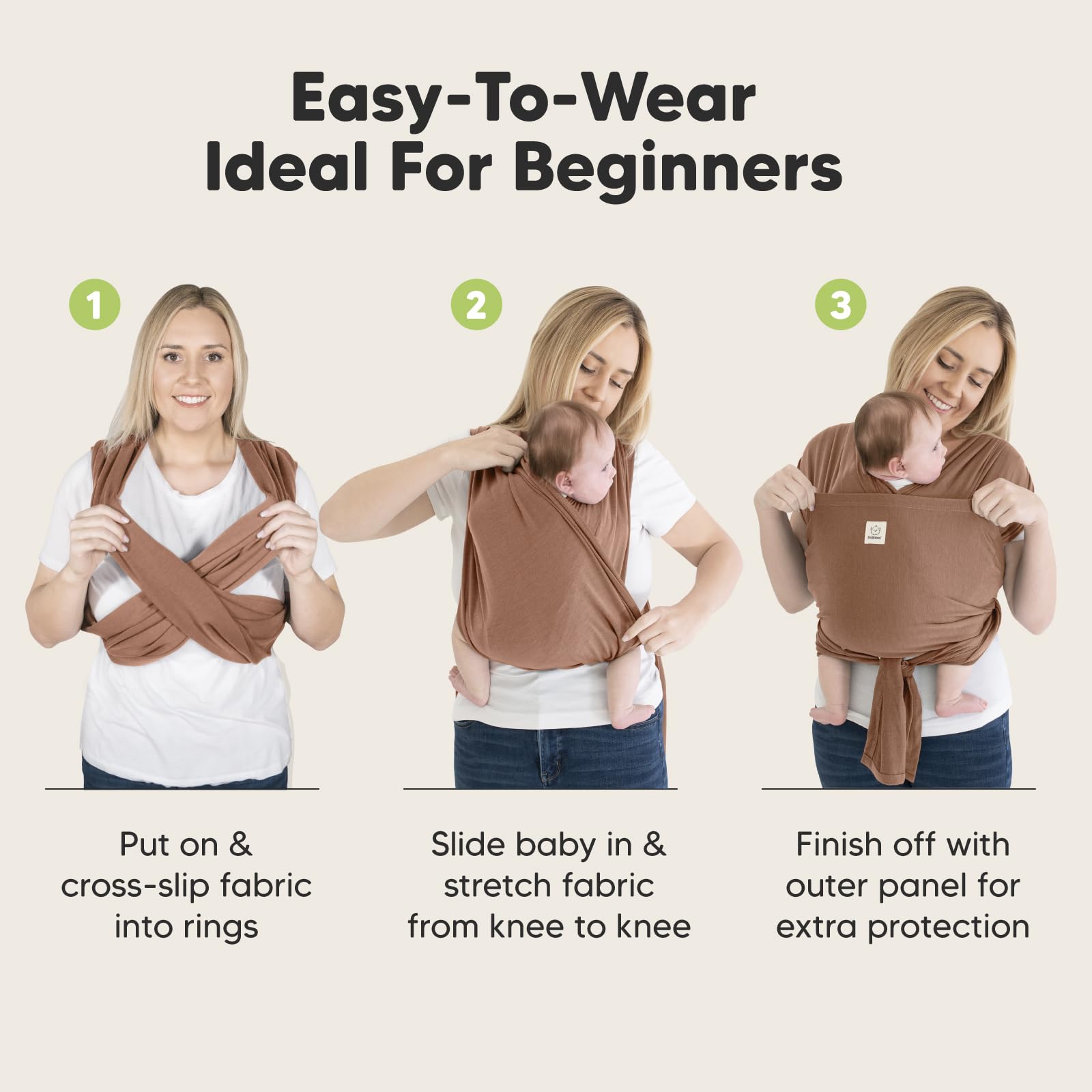 KeaBabies Womb-like contour supports baby's posture and soothing bonding