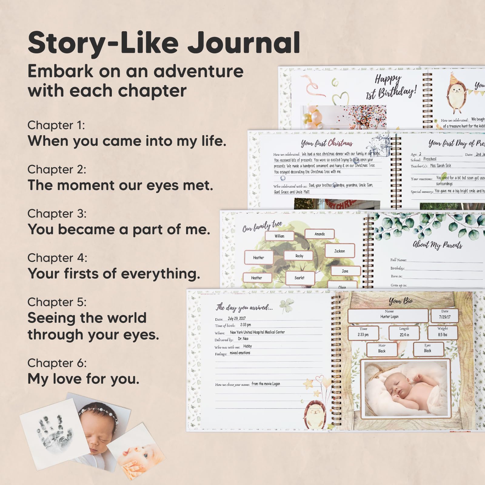 KeaBabies WonderLand characters illustrate pages engaging babies and toddlers during memory-keeping sessions