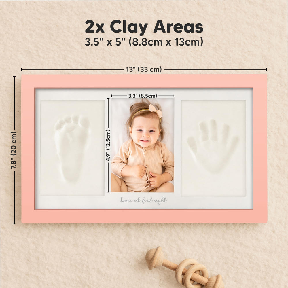 KeaBabies sturdy wood frame with real glass cover for durability.