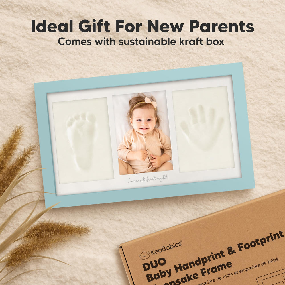 KeaBabies wood frame with real glass for long-lasting keepsakes.