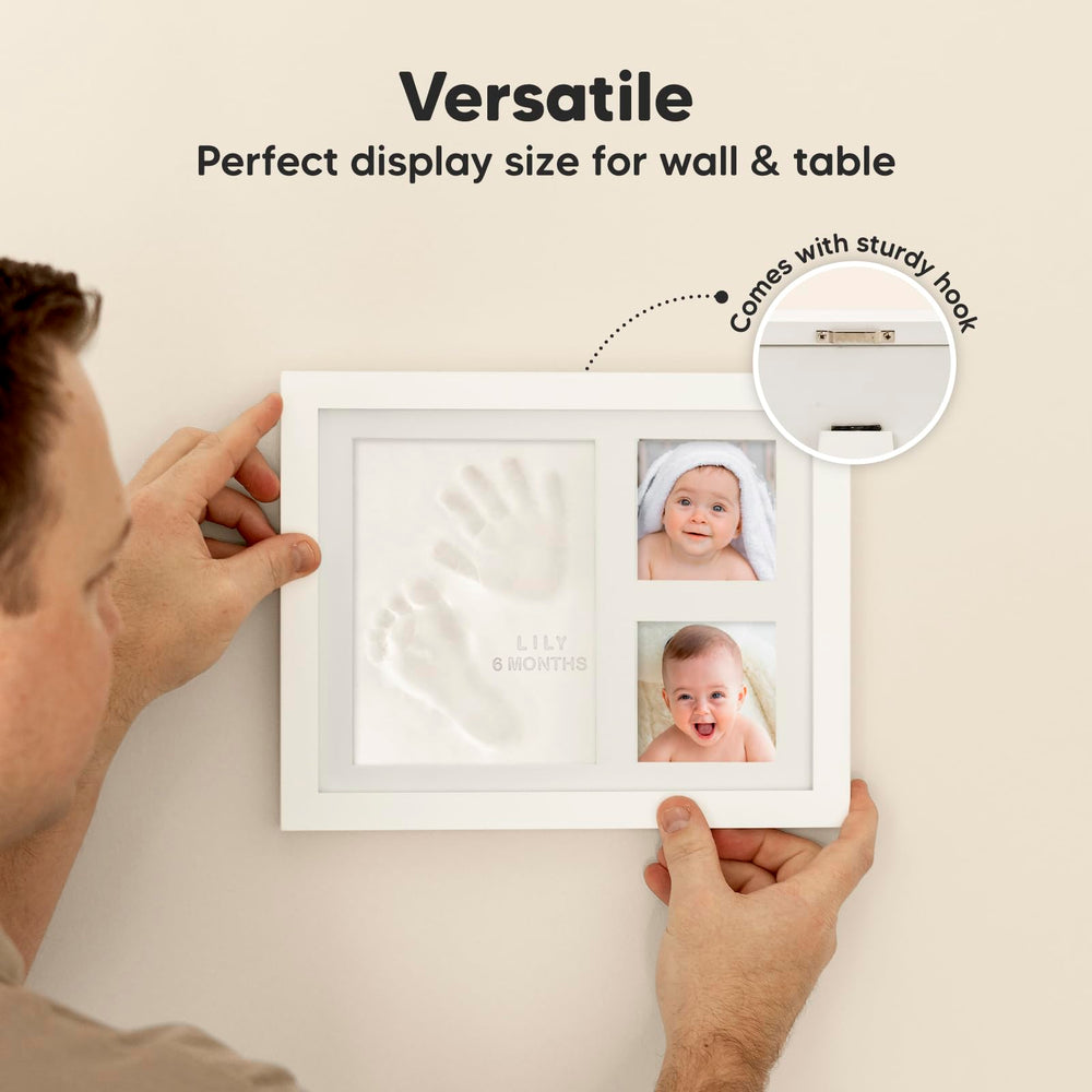 KeaBabies wood frame with glass — sturdy display for newborn memories