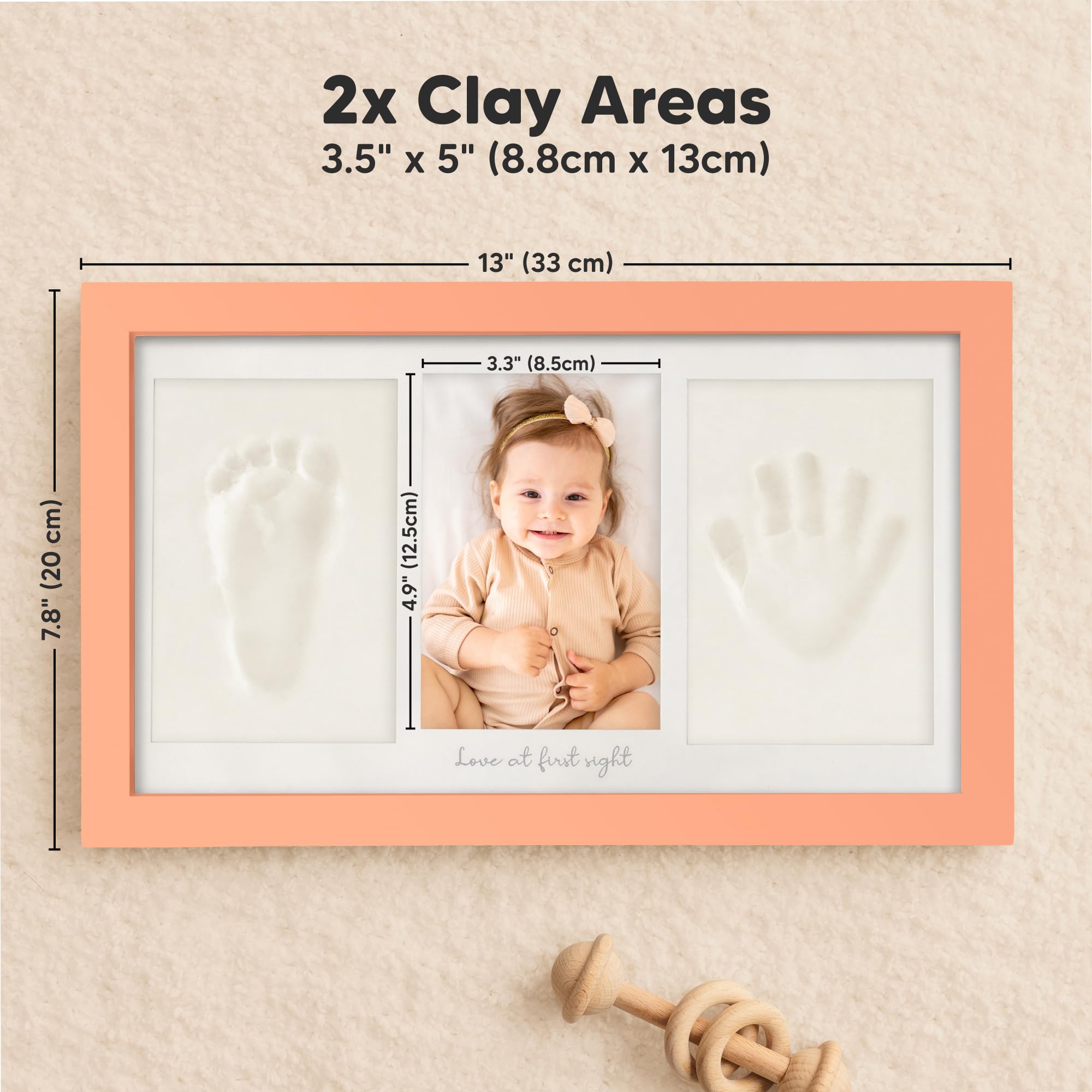 KeaBabies wood frame with glass preserves prints securely