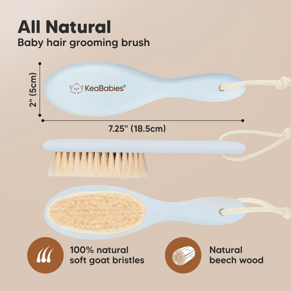 KeaBabies cradle-cap-care brush promotes even oil distribution on delicate scalp