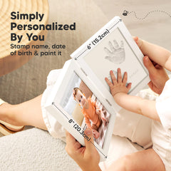 KeaBabies wooden bi-fold frame—stylish display for wall or tabletop.