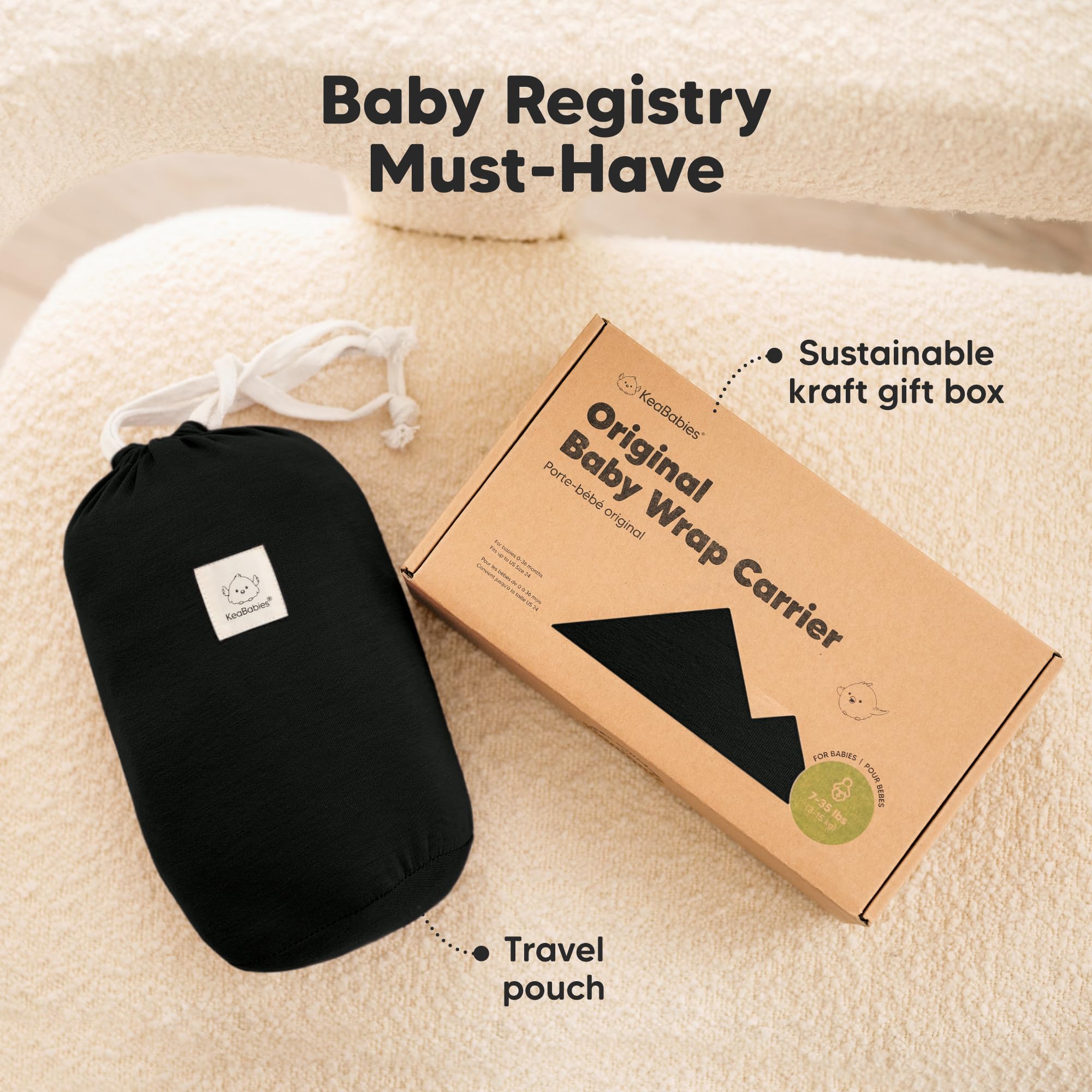 KeaBabies wrap newborn-to-toddler-length demonstrates long-term use across early years.