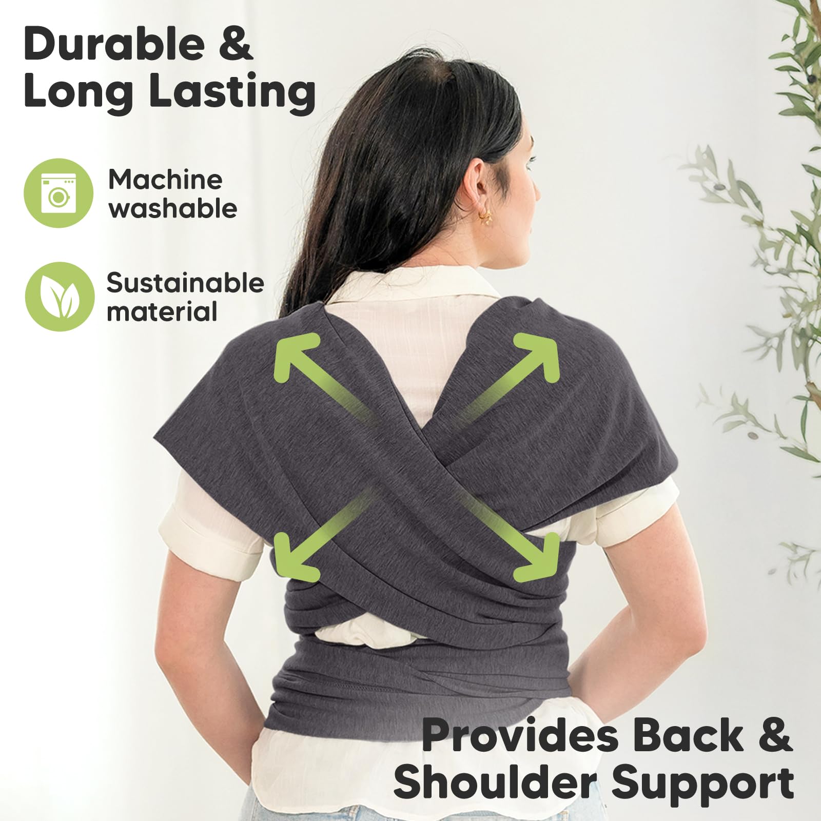 KeaBabies wrap one-size-fits-all design fits diverse body types.