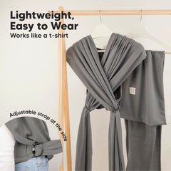 KeaBabies D-Lite wrap stretch fabric close-up emphasizes snug, secure fit.