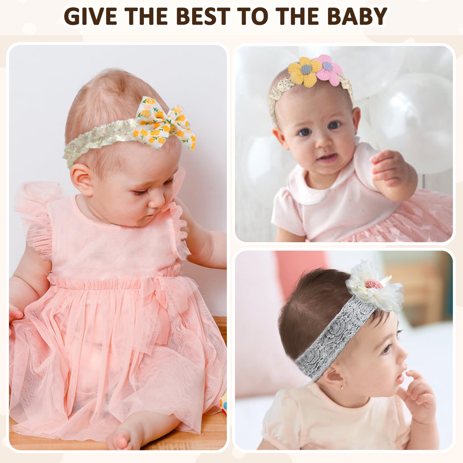 KEAINVRN baby headbands grow with baby from newborn to toddler sizes