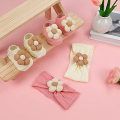 KEAINVRN baby socks non-slip grips pink beige - helps little feet stay steady