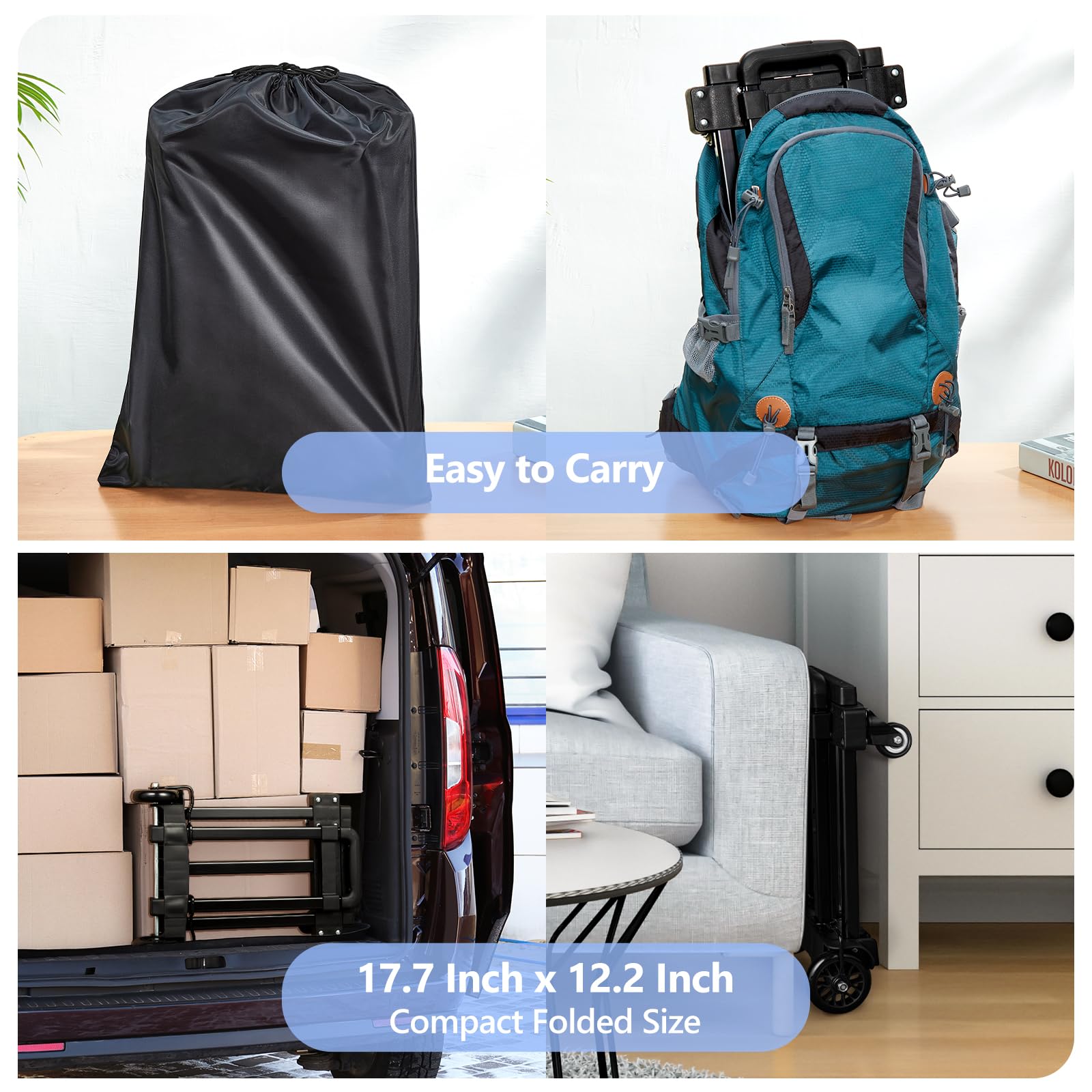 KEDSUM durable dolly assembly is quick and easy to store.